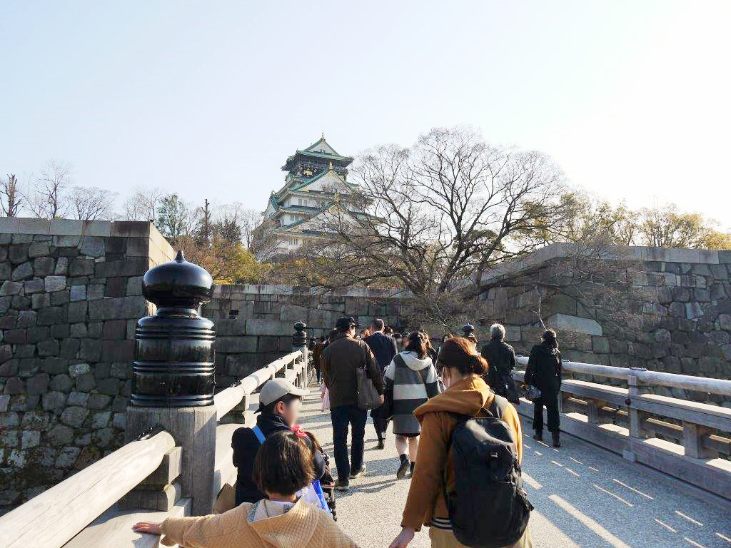 大阪城、桜