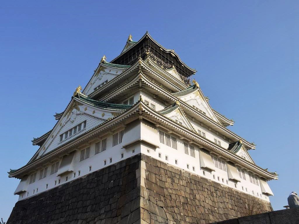 大阪城、桜